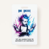 ワン ロックス! ロック スター VIP パス 1st バースデー バッジ (正面)