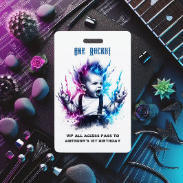 ワン ロックス！ ロック スター VIP パス 1st バースデー バッジ