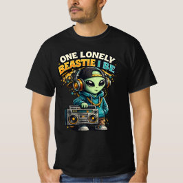 ワン・ロンリー・ビーastie エイリアン - おもしろいヒップホップ宇宙人 tシャツ