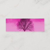 ワン・ロン・ツリー・シルエット・ホット・ピンク・ランドスケープ スキニー名刺 (裏面)