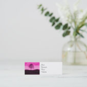 ワン・ロン・ツリー・シルエット・ホット・ピンク・ランドスケープ スキニー名刺 (スタンド正面)