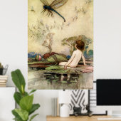 ワーウィックゴブルウォーターベビーオン《植物》スイレン ポスター (ホームオフィス)