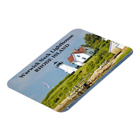 ワーウィックネックライトハウスロードアイランド写真マグネット マグネット (左側)