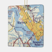 ワーウィックVAヴィンテージマップ セラミックオーナメント (左)