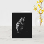 ワーウルフジムトレーニングフィットネスボディビルウエイトリ カード (黄色い花)