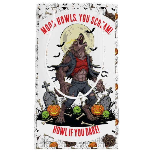 🐺ワーウルフハロウィーン抱き枕🎃💀 スモールペーパーバッグ (正面)