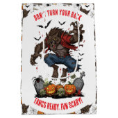 🐺ワーウルフハロウィーン抱き枕🎃💀 ミディアムペーパーバッグ (裏面)