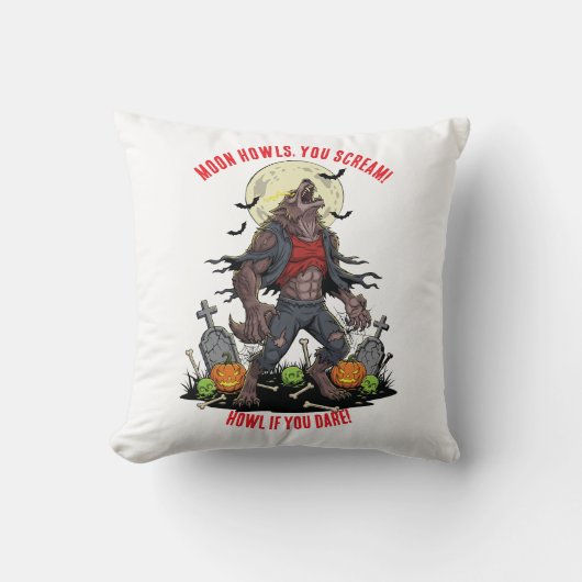 🐺ワーウルフハロウィーン装飾用クッション🎃 クッション (正面)