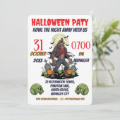 🎃 ワーウルフ ハロウィン インビテーションカード 🐺 招待状 (スタンド正面)