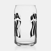 ワーオダードワープタイポグラフィ ガラス缶 (右)