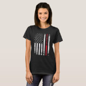 ワーカーアメリ動揺してカ国旗の整備士 Tシャツ (正面フル)