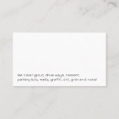 ワーカーパワー洗浄ホーム | シャボン 名刺 (裏面)