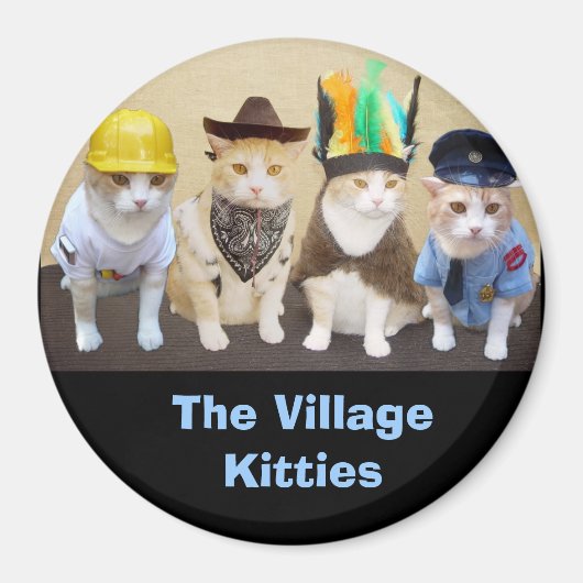 ワーカー、カウボーイ、オフィサー、チーフ マグネット (正面)