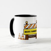 ワーカ最高のーマグの建築作業 マグカップ (正面左)