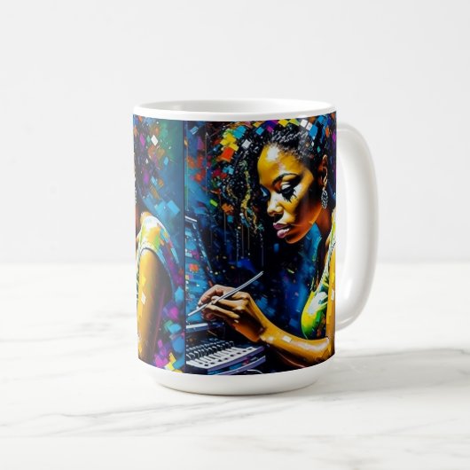 ワーキングガール – コーヒーマグ コーヒーマグカップ (正面右)