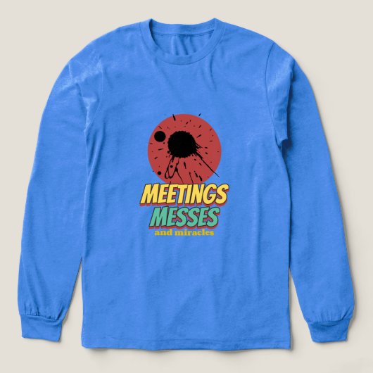 ワーキングママのミーティング地獄と奇跡 トライブレンドTシャツ (デザイン正面)