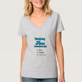 ワーキングマムの活力源：コーヒー 〆切 仮眠の希望 Tシャツ (正面)