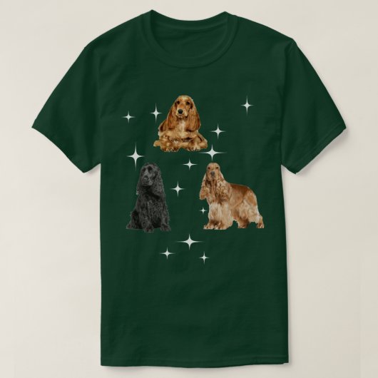ワーキング・コッカースパニエル犬1 Tシャツ (デザイン正面)