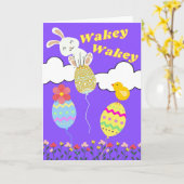 ワーキーワーキーイースター春はこちら カード (黄色い花)