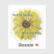 ワークと祈ひまわりビニールのシール