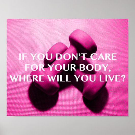 ワークアウト |モチベーション引用文重量挙げバーベル ポスター (正面)