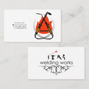 ワークカードの溶接と溶接 名刺