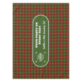 ワーククリスマスパーティー:フェスティバルオフィスレッドグリーンDIY テーブルクロス (正面)