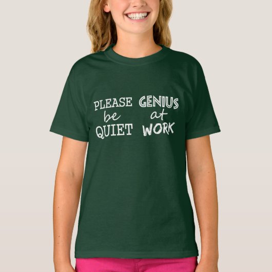 ワークシャツとジャケットの天才 Tシャツ (正面)