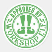 ワークショップによる承認小妖精や小人 ラウンドシール (正面)