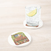 ワークショップに小人が参加したヴィンテージクリスマスサンタ コースター (側面)