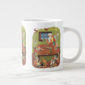 ワークショップに小人が参加したヴィンテージクリスマスサンタ ジャンボコーヒーマグカップ (右)