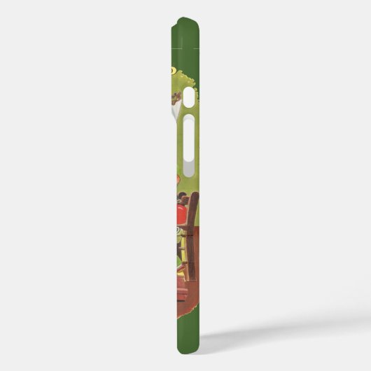 ワークショップに小人が参加したヴィンテージクリスマスサンタ Case-Mate iPhoneケース (裏面 / 左)