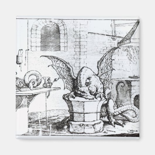 ワークショップのドラゴン マグネット (正面)