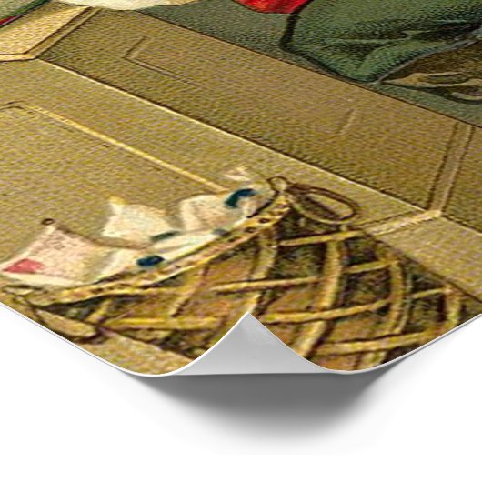 ワークショップカードに登場するクリスマスサンタ ポスター (角)