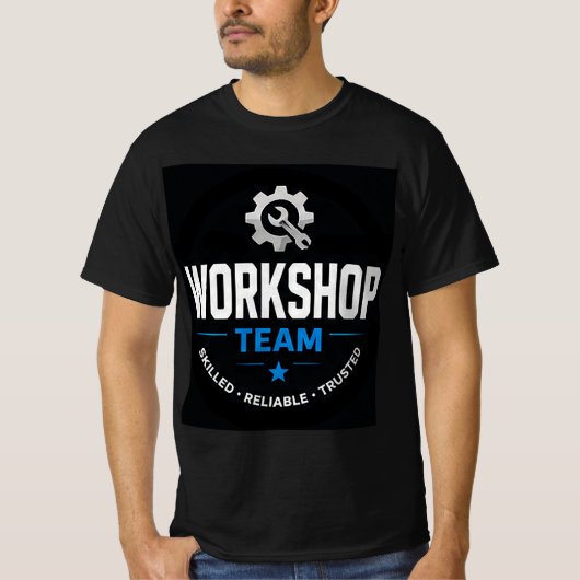 ⚙️ ワークショップチーム モダンガレージ⚙️ Tシャツ (正面)