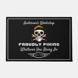 ワークショップAny Name Produly Fixing おもしろいことわざ ドアマット