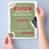 ワークショッ書プビジネスフライヤーの再開 チラシ (手)