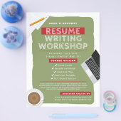 ワークショッ書プビジネスフライヤーの再開 チラシ (シングル)