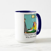 ワークスおもしろいプレースユーモアのコーヒーマグ マグカップ (正面右)