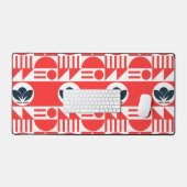 ワークスペースのパーソナライズ：バウハウスカスタムロゴ デスクマット (キーボード&マウス)