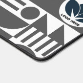 ワークスペースのパーソナライズ：バウハウスカスタムロゴ デスクマット (コーナー)