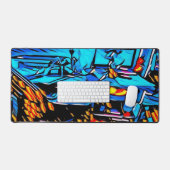 ワークスペースのランチアート デスクマット (キーボード&マウス)