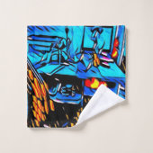 ワークスペースのランチアート バスタオルセット (ウォッシュタオル)