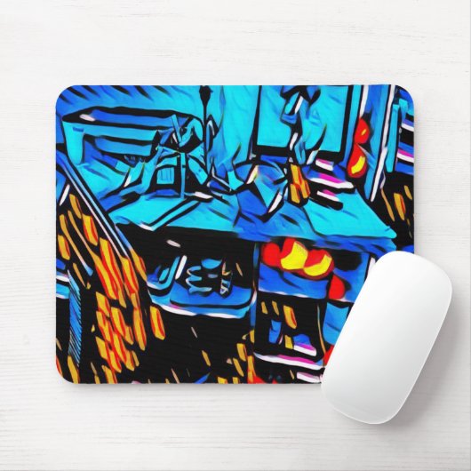 ワークスペースのランチアート マウスパッド (マウス)