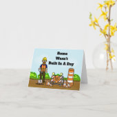 ワークゾーおもしろいン認識度週グリーティングカード カード (黄色い花)