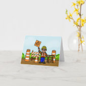 ワークゾーン認識度週グリーティングカード カード (黄色い花)