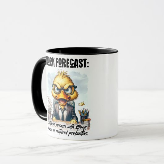 ワークデールーチンにユーモアをもたらす – Officeおもしろいコーヒー マグカップ (正面左)