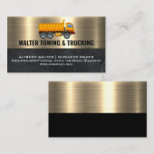 ワークトラック |金属製金ゴールド大理石名刺 名刺 (正面/裏面)
