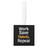 ワークトラベ救ルリピート – クール Broke Traveler キューブオーナメント (正面)