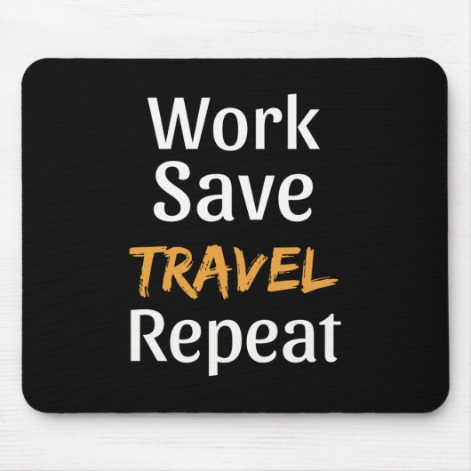 ワークトラベ救ルリピート – クール Broke Traveler マウスパッド (正面)